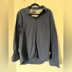 Kenneth Cole Mens Button Down Size L Blue